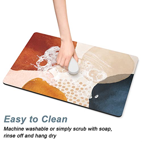 Coffee Mat 16" x 24" Cute Boho Theme Coffee Bar Mats for Espresso Machine Station Accessories and Organizer