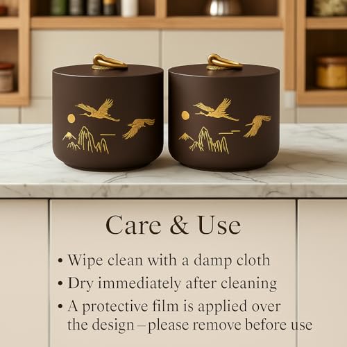 Ceramic Canister with Airtight Lid (2 Count)