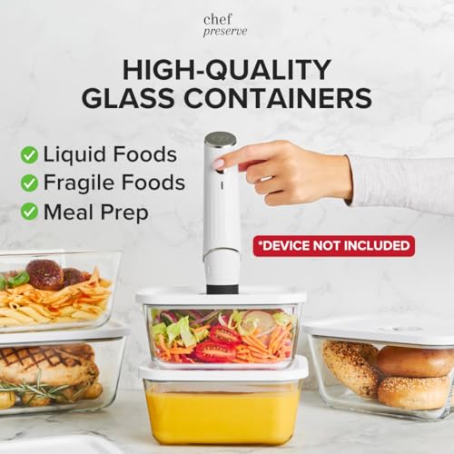 Glass Vacuum Seal Containers for Meal Prep