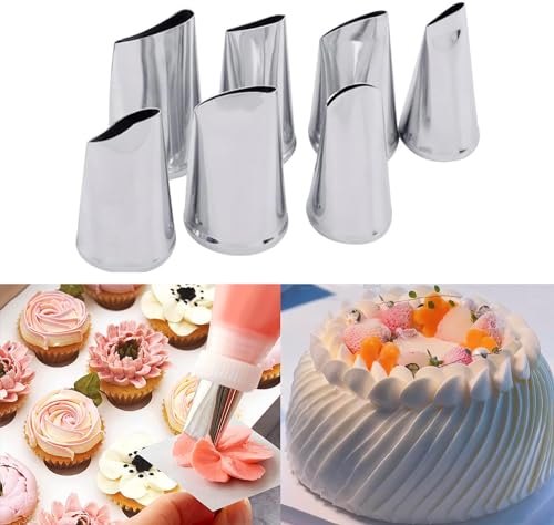 8 Pcs Rose Flower Piping Tips Set