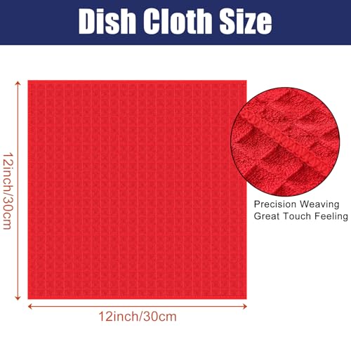 Microfiber Waffle Weave Kitchen Dish Cloths (12 Count)