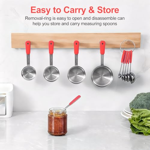 Measuring Cups and Spoons Set Stainless Steel 10 Piece for Cooking and Baking (10 Count)