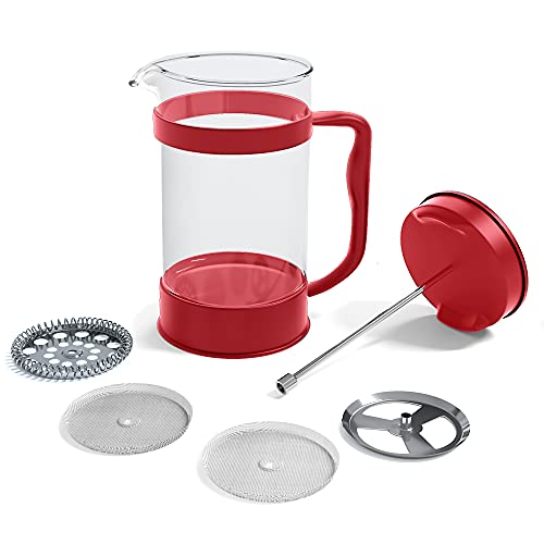 Borosilicate Glass French Press Coffee Maker 34 Oz