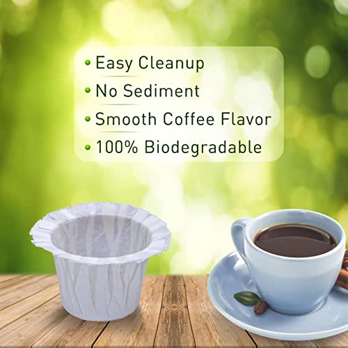 300 Count K Cup Filters Disposable with 2 Pack Reusable Coffee Pods for Keurig 2.0 and 1.0 Coffee Maker