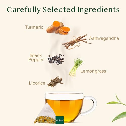 Turmeric Ashwagandha Herbal Tea Bags (100 Count)