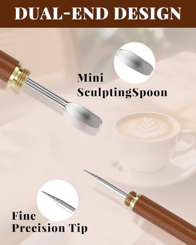1PCS Latte Art Pen with Rosewood Handle