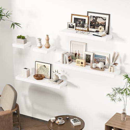 Square Floating Shelves for Wall (4 Count)