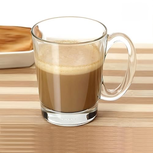 Clear Large Glass Coffee Mugs with Handles