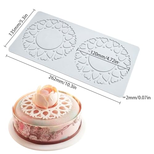 Hollow Tulip Flower Shape Sugar Craft Silicone Pad French Dessert Lace Mat Fondant Cake Mold Cupcake Decorating Silicone Mould