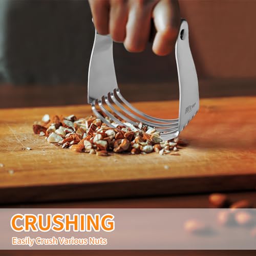Stainless Steel Bench Scraper and Pastry Blender Cutter Set