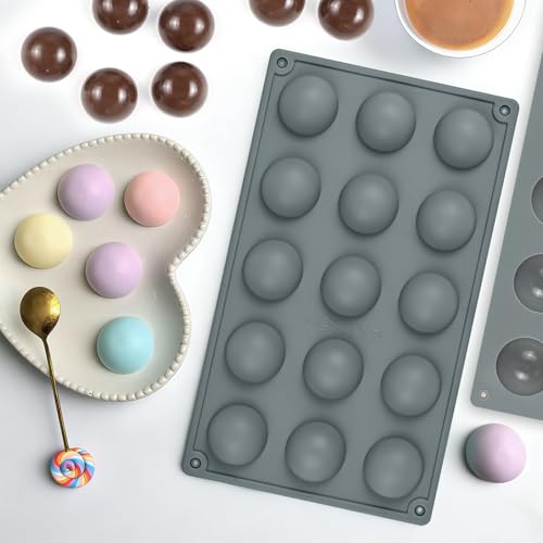 Semi Sphere Silicone Mold for Chocolate Truffles (30 Count)