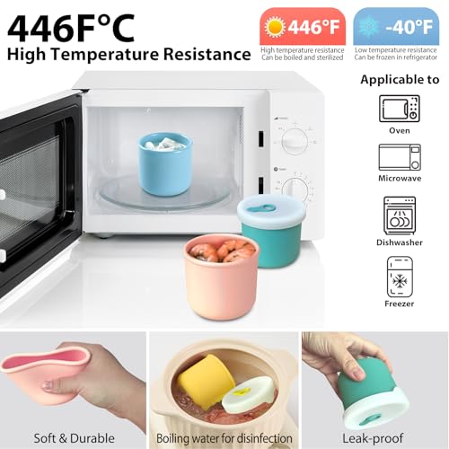 8.5 OZ Silicone Food Storage Containers (8 Ounce)