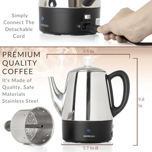 4 Cup Small Electric Percolator Coffee Pot (4 Count)