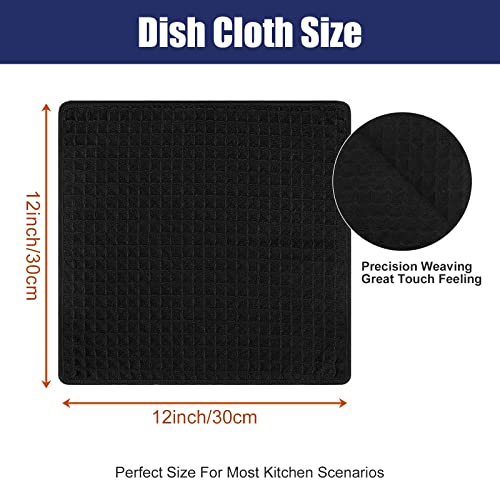 Microfiber Waffle Weave Kitchen Dish Cloths (6 Count)