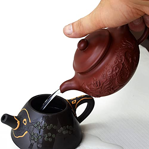 Teapot 8.6oz Chinese Dragon Yixing Clay Zisha Classics Pot Genuine Black Infusers Tea