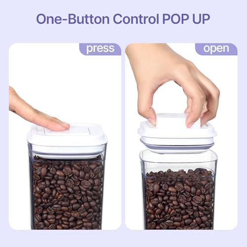 Food Airtight Containers storage with Lids 3 Pack One Button Open (47.6198 Ounce)