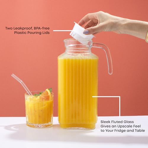 60oz Glass Pitcher with Lid
