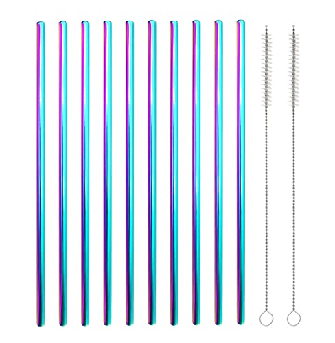 10 Pcs Stainless Steel Straws
