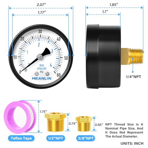 0 60Psi 2" DIAL FACE 1