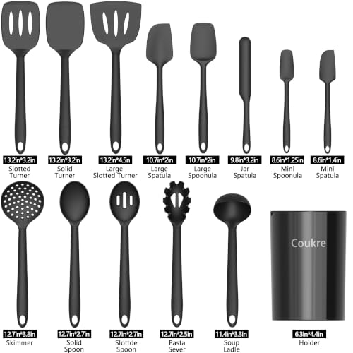 Silicone Kitchen Cooking Utensils Set (14 Count)