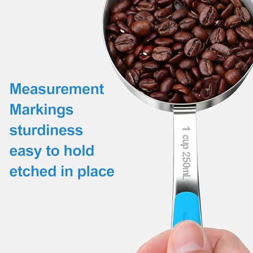 Measuring Cups and Spoons Set Stainless Steel 10 Piece for Cooking and Baking (10 Count)