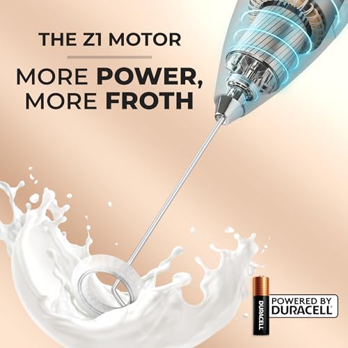 Powerful Milk Frother Wand With Duracell Batteries