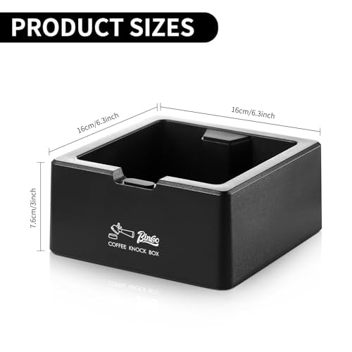 Square Espresso knock Box 16cm