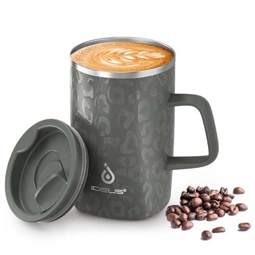 16 oz Insulated Coffee Mug with Lid and Handle