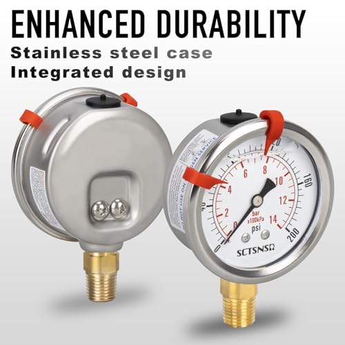 0 to 200 Psi Pressure Gauge