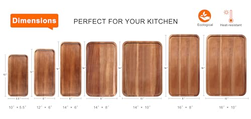 Acacia Wood Serving Tray Decor Small Cheese Charcuterie Boards Wooden Plate