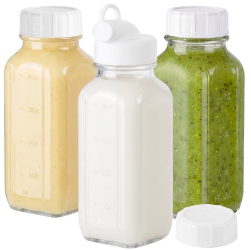 3 Pack 16 Oz Glass Milk Container for Lunch Box (3 Count)