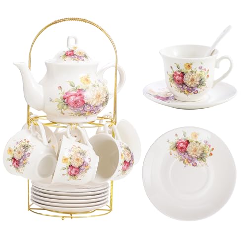 20 Pieces Porcelain Tea Sets For Women