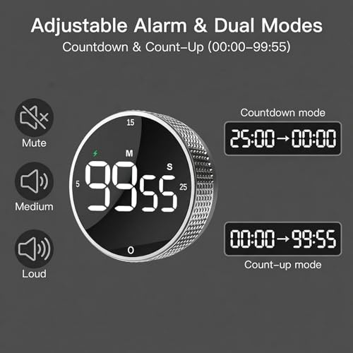 Rechargeable Magnetic Kitchen Timer