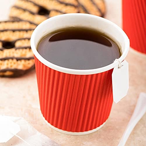 Ripple Wall Coffee Cups 500 Count 4 Ounce Insulated Red Paper Cups