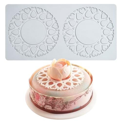 Hollow Tulip Flower Shape Sugar Craft Silicone Pad French Dessert Lace Mat Fondant Cake Mold Cupcake Decorating Silicone Mould