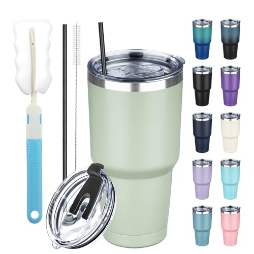 30 oz Tumbler with Lids and Straws
