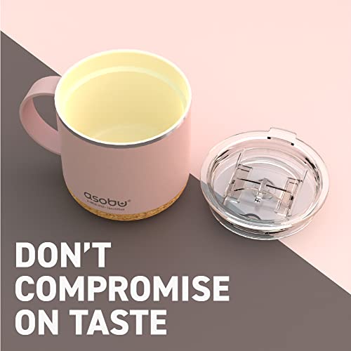Infinite Stainless Steel Insulated Coffee Mug with Inner Ceramic Coating and Cork Coaster 16 Ounce