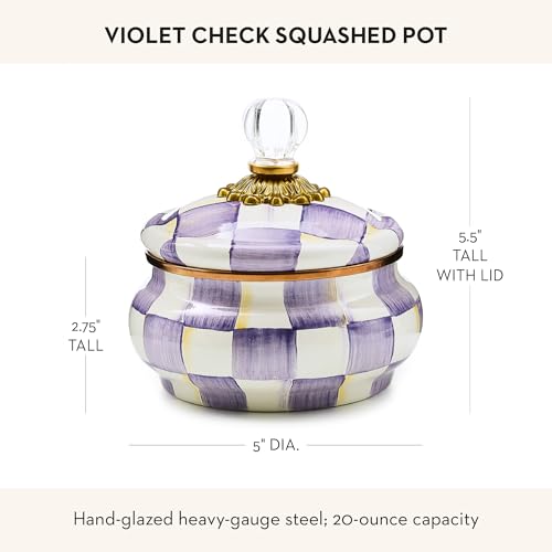 Enamel Squashed Pot