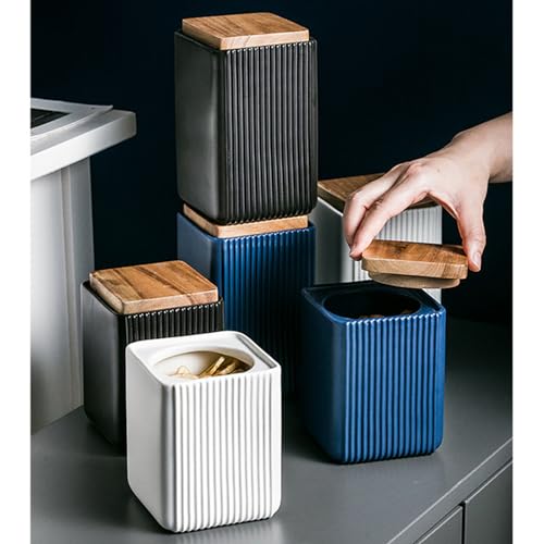 Ceramic Storage Jars Modern Airtight Coffee Canisters With Lid (25.3605 Fl Oz)