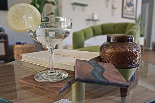 Wood Coaster Set for Drinks (4 Count)