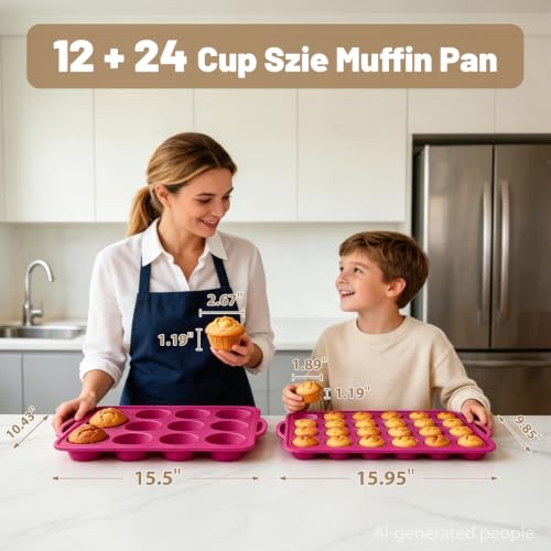 Silicone Mini Muffin Tin Set (2 Count)