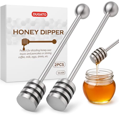 Honey Dipper 6.3 in 304 Stainless Steel Syrup Server Stick (2 Count)