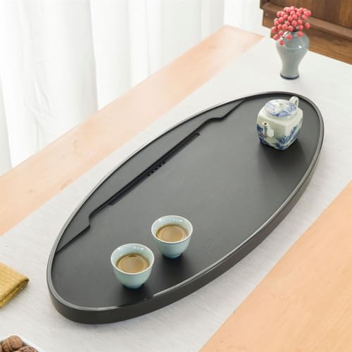 Tea Set Oval Stone Tea Tray Oval Stone Tea Sea Large Tea Table Home Simple Kung Fu Tea Set Tea Table Original Stone Dry Bubble Table Chinese Tea Set