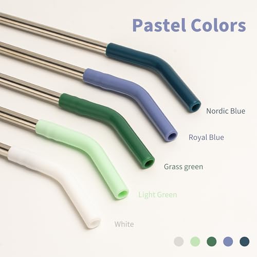 8.5" Metal Straws Reusable for 20 oz Tumbler