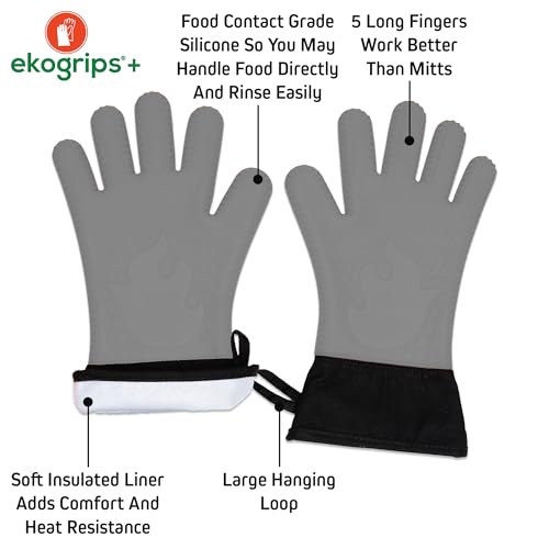 Ekogrips®+ Oven Gloves with Fingers (2 Count)