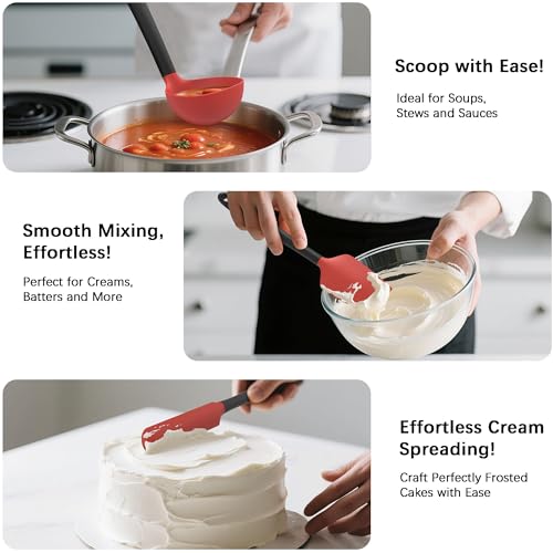 Silicone Kitchen Cooking Utensils Set (14 Count)