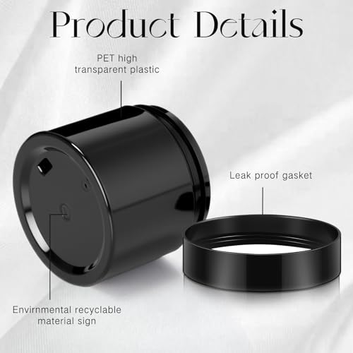 4 Pcs Plastic Jars Wide Mouth with Lids (4 Count)