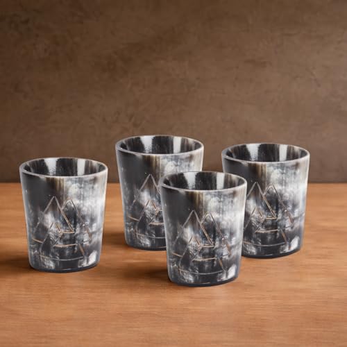 Viking Horn Shot Glasses Set of 4 (4 Count)
