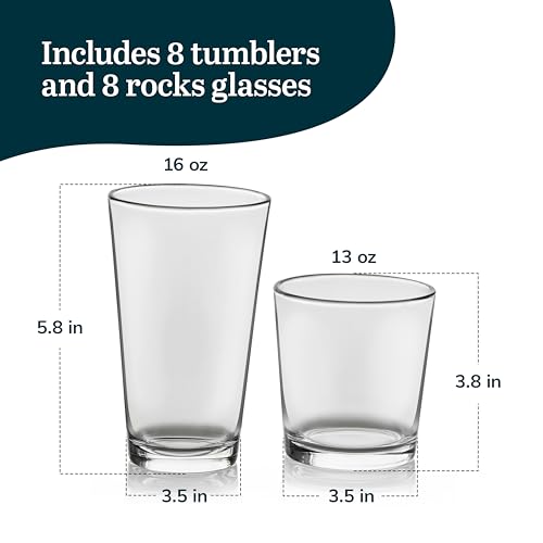Flare Rocks Glass Tumbler Set