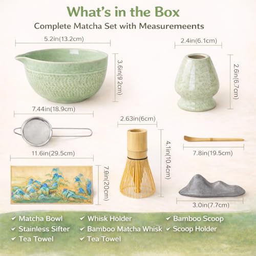 Matcha Whisk Set 8Pcs